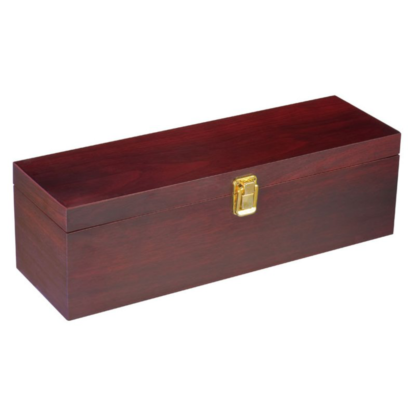 Cutie lemn pentru 1 sticla de vin cu  4 accesorii - imagine 2
