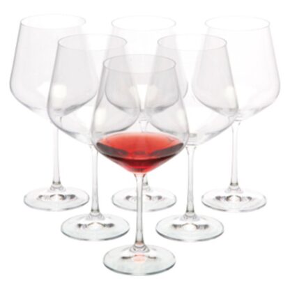 Set 6 pahare vin rosu, Cristal de Bohemia