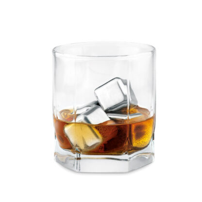 Set 4 cuburi metal, pentru racire, in saculet de catifea - imagine 3