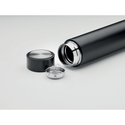 Termos negru din inox cu baza de pluta - imagine 5
