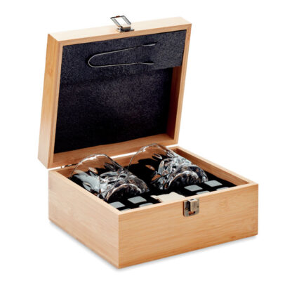 Inverness Set cadou whisky in cutie de bambus