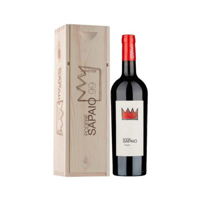 Podere Sapaio Rosu 2015 in Cutie de Lemn, 750ml
