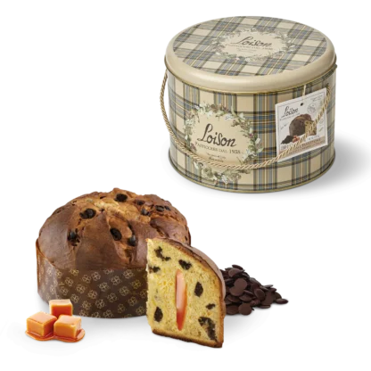 Panettone Latta, Ciocolata cu Caramel Sarat, Loison, 750g