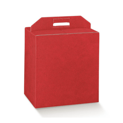 Cutie Cadou XL Pelle Rosso cu maner central