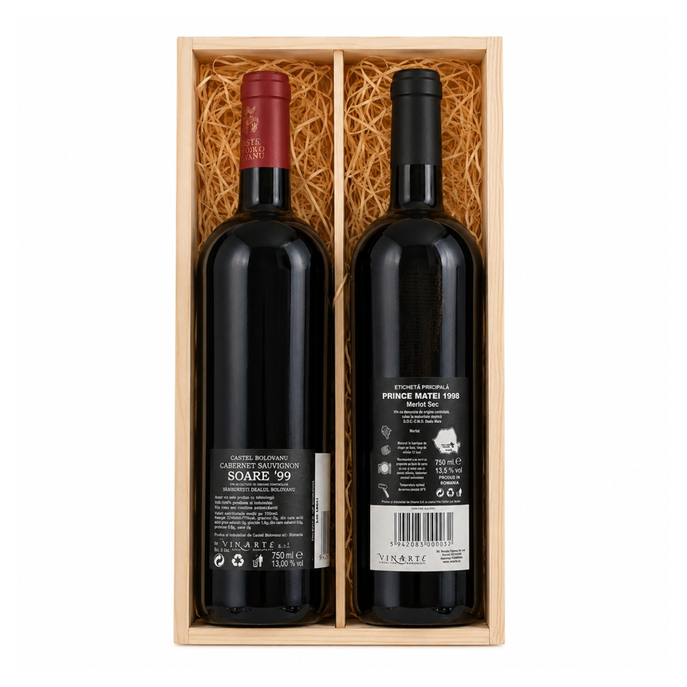 Pachet de colectie VINARTE - Prince Matei 1998 si Soare Rosu 1999 - imagine 2