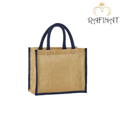 Geanta din iuta, Natural Midi Navy