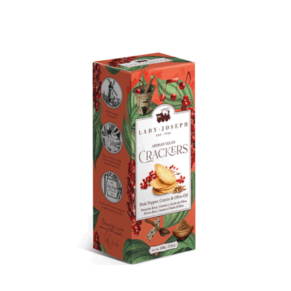 Crackers cu piper rosu, chimen si ulei de masline, Lady Joseph, 100g
