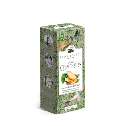 Crackers vegani cu ulei de masline si ierburi aromatice, Lady Joseph, 100g