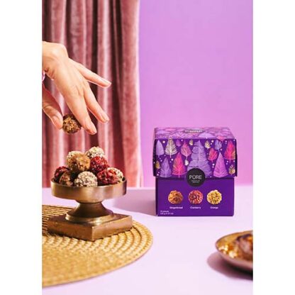 Cub Mov cu 15 trufe de ciocolata Pure Chocolate, 96g - imagine 3