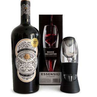 Pachet Premium Lupo Meraviglia Due Di Due + Aerator Magic Decanter ESSENSIO – Cadou pentru Iubitorii de Vin Roșu