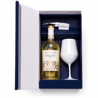 Pachet cadou Vesevo Greco di Tufo cu pahar și tirbușon Essensio